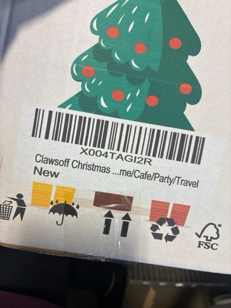 Condition photo showing New/Like New for Christmas Coffee Cups 12 oz 120 Pack Corrugated Insulated Ripple Wall Disposable Paper Coffee Cups 12oz, To Go for Hot Beverage or Cold Drinks Office/Home/Cafe/Party/Travel Christmas 12 oz