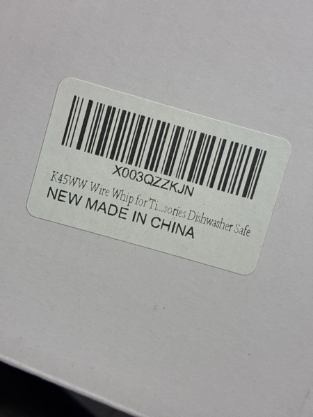 Condition photo showing New/Like New for K45WW Whisk Attachment for KitchenAid Stand Mixer, Stainless Steel Wire Whip Attachment Dishwasher Safe