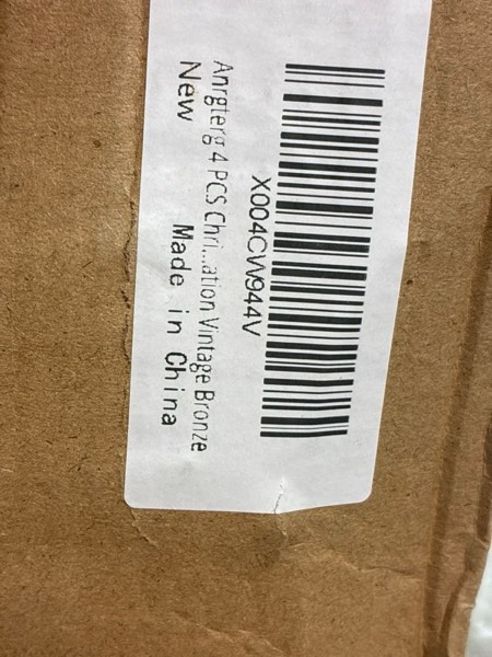 Condition photo showing New/Like New for 4 PCS Christmas Stocking Holders, Snowflake Stocking Holders for Mantle, Heavy Duty Xmas Stocking Hooks with Protective Pads for Fireplace Mantle Christmas Party Decoration Vintage Bronze