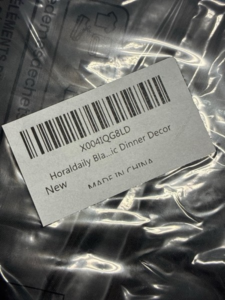 Condition photo showing New/Like New for Horaldaily Black Tablecloth 60×84 Inch Rectangular, Stain and Wrinkle Resistant Washable Table Cloth, Decorative Polyester Table Cover for Party Picnic Dinner Decor 60" x 84" (Rectangular) Black 1