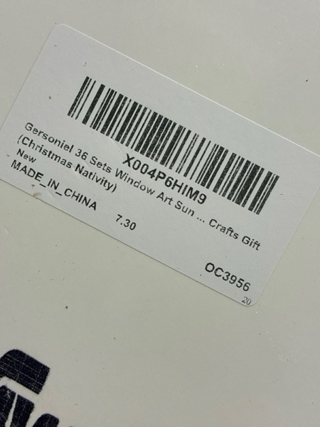 Condition photo showing New/Like New for 36 Sets Christmas Nativity Window Art Suncatcher Kits, Diamond Art Ornament Kits with Ropes, Gem Suncatcher Fun Gemstone Sun Catcher, Diamond Crafts Gift