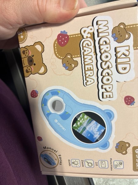 Condition photo showing New/Like New for 2 in 1 Microscope for Kids Video Camera, UPSPORT 2"HD IPS Screen 1000X Handheld Digital Microscopes Pocket Portable Microscope Camera, USB PC Compatible, STEM Science Edu Fun for Boys Girls Toys Gifts Blue