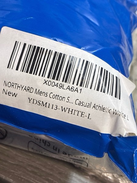 Condition photo showing New/Like New for NORTHYARD Men's 7" Athletic Running Shorts with Zipper Pockets Quick Dry Lightweight Workout Gym Short White Large