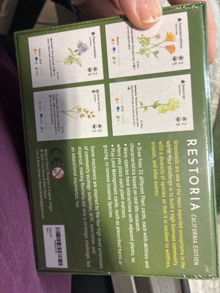 Condition photo showing item condition for Lina & Brent Games Restoria: Ecology Game