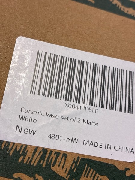 Condition photo showing item condition for Ceramic Vase Set of 2, Modern Donut Vases for Minimalist Nordic Home Decor, Waterproof Round Vase, Decorative Centerpiece Vases for Living Room, Entryway, Table Decor (02-Matte Cream)