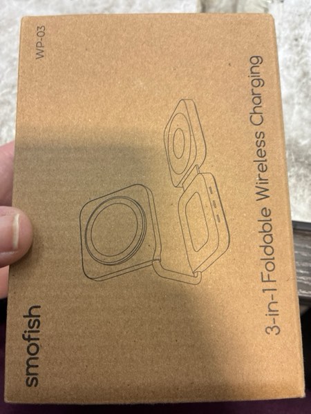 Condition photo showing New/Like New for 3-in-1 Wireless Charging Station for iPhone 16 15 14 13 12, Airpods, Apple Watch, Travel Charger Station for Multiple Devices, Best Travel Gifts for Men Who Have Everything Black