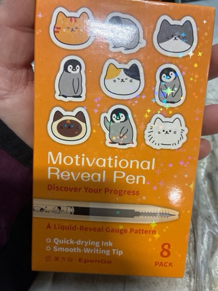 Condition photo showing New/Like New for Cat Pens, Animal Pattern Gel Pens, 8-Pack, 0.5mm Fine Point Black Ink, Quick-Drying & Smooth Writing for School, Note-Taking, Journaling & Office Use