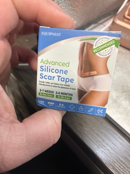 Condition photo showing New/Like New for Silicone Scar Sheets,Silicone Scar Tape, (1.6” x 60” Roll, 1.5M) Scar Removal Strips for Surgical Scars,Keloids, C-Section, & Burns Tummy Tuck– Reusable Tape