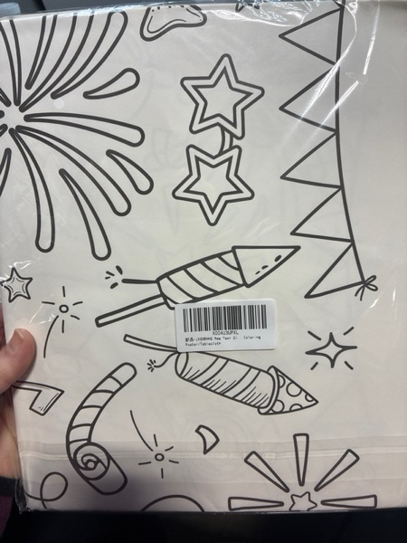 Condition photo showing New/Like New for JXSDWANG New Years Coloring Poster/Tablecloth - New Years Decorations 2026-30 x 72 Inches Jumbo Paper Coloring Banner - Kids Crafts Activities Gifts Games Party Favors Birthday Decorations