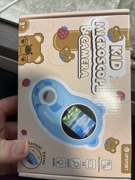 Condition photo showing New/Like New for 2 in 1 Microscope for Kids Video Camera, UPSPORT 2"HD IPS Screen 1000X Handheld Digital Microscopes Pocket Portable Microscope Camera, USB PC Compatible, STEM Science Edu Fun for Boys Girls Toys Gifts