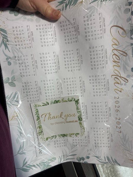 Condition photo showing New/Like New for GuassLee Wall Calendar 2026, 18-Months Hanging Desk/Wall Calendar Runs From Jan. 2026 to Jun. 2027, 14" x 11.5" Monthly Planner Wall with Thick Paper, Plant Design for Office School Home Organizing Green