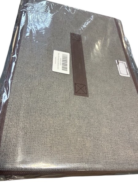 Condition photo showing New/Like New for Fabric Storage Bins with Lids, Foldable Closet Organizers and Storage, Clothes Storage, Clothes Organizer, Gray, Stackable Storage Bins with Handles for Home, Office, Bedroom, Dorm