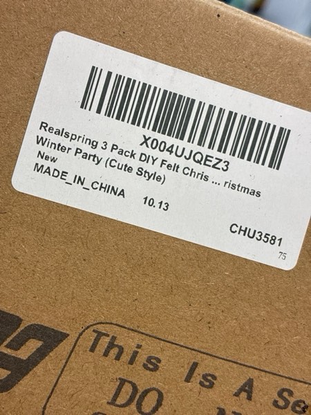 Condition photo showing New/Like New for Realspring 3 Pack 3.2ft DIY Felt Christmas Tree, Brown Felt Xmas Tree, Santa Advent Calendar with Ornament Cutouts to Decorate Wall Hanging Decorations for Christmas Crafts Kit Winter Party Favor