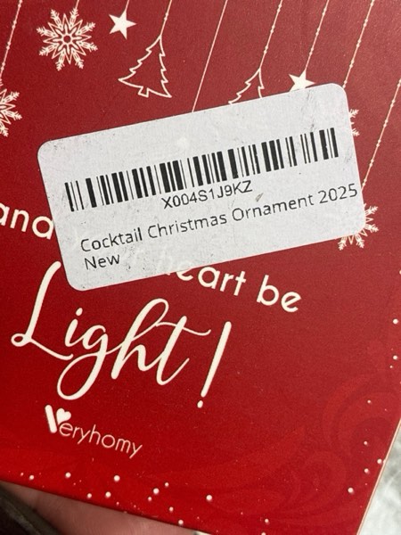 Condition photo showing New/Like New for Old Fashioned Cocktail Christmas Ornament 2025 – Bourbon Whiskey Christmas Tree Decoration for Men & Women Drinkers, Bartenders, Dad, Grandpa – Funny Cocktail Lover Gift Idea, Holiday Bar Keepsake