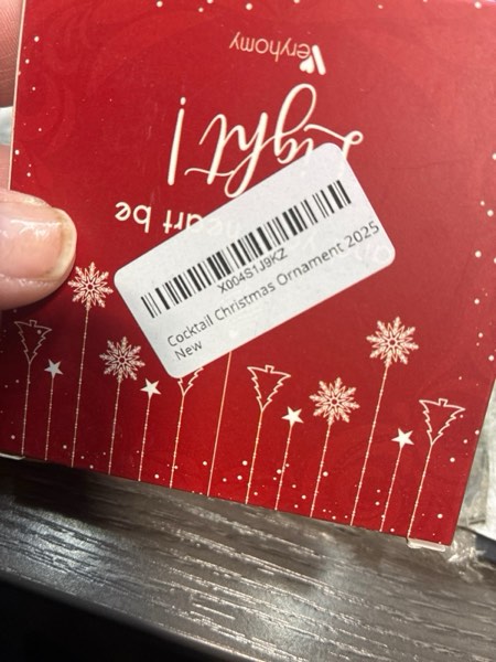 Condition photo showing New/Like New for Old Fashioned Cocktail Christmas Ornament 2025 – Bourbon Whiskey Christmas Tree Decoration for Men & Women Drinkers, Bartenders, Dad, Grandpa – Funny Cocktail Lover Gift Idea, Holiday Bar Keepsake