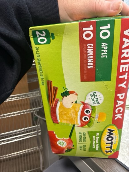 Condition photo showing New/Like New for Mott's No Sugar Added Applesauce Variety Pack, 3.2 Oz Clear Pouches, 20 Pack