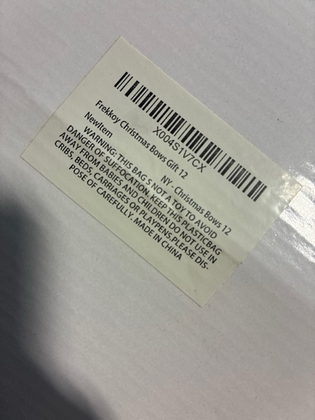 Condition photo showing New/Like New for Christmas Bows - 12Pcs Christmas Red Velvet Bows 9''x13'' Packaged in a Box, Perfect for Gift Wrapping, Tree, Wreath, Gifts & Home Christmas Decorations Red 12