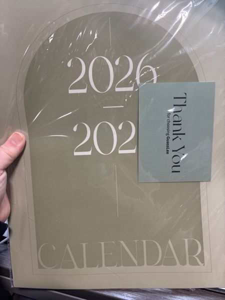 Condition photo showing New/Like New for Guasslee Wall Calendar 2026-2027, Vertical Wall Calendar 2026, Jan. 2026-Jun. 2027, 18-Month Paper Calendar Spiral Bound, Monthly Planner Wall for Office School Home Easy Organizing, 14" X 11"