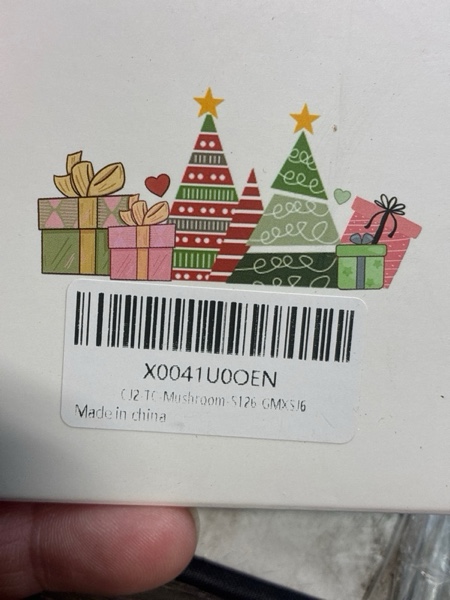 Condition photo showing New/Like New for Stained Ceramic Mushroom Ornament - Christmas Ornaments & Home Decor for Mushroom Lovers