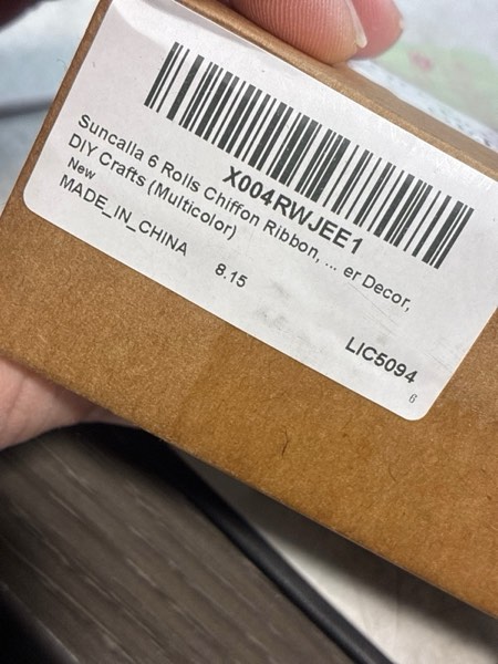 Condition photo showing New/Like New for Suncalla 30 Yards Shimmery Chiffon Silk Ribbons for Xmas Tree Decoration Wedding Decor Invitations Bridal Flower Bouquets Gift Wrapping DIY Crafts(Multicolor)