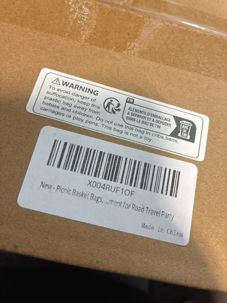 Condition photo showing New/Like New for Large Snackle Box Container, Picnic Basket with Lid and Handle, 8 Big Compartment Clear Organizer Divided Serving Tray for Biscuit, Fruits, Charcuterie - Perfect for Travel, Picnic, Beach & Party 1 Pack (8 Compartments)