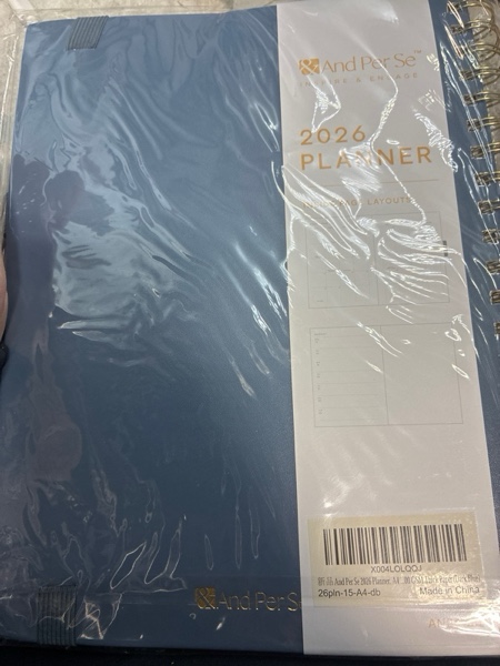 Condition photo showing New/Like New for And Per Se 2026 Planner, A4 Size-Daily, Weekly & 18-Monthly Planner, Daily Schedule, Monthly Tabs, 100 GSM Thick Paper(Dark Blue) 18 Months-2026-A4 Dark Blue
