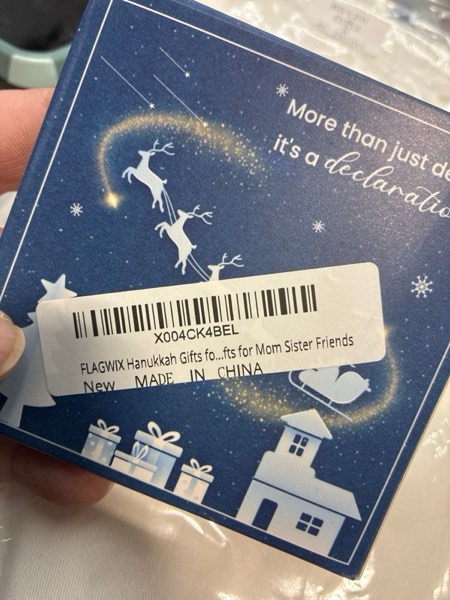 Condition photo showing New/Like New for FLAGWIX Christmas Hanukkah Gifts for Men Women - Ceramic Christmas Ornaments 2025 for Tree - Hanukkah Decorations for Home, Spiritual Birthday Gifts for Mom Sister Friends, Jewish Gift Ideas Hanukkah Star