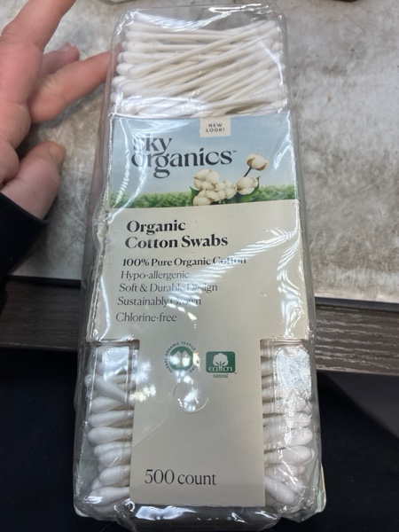 Condition photo showing New/Like New for Sky Organics - Organic Cotton Swabs, 500 ct. - Ultra Soft Tips - Strong & Durable - Hypoallergenic - Chlorine Free - Sustainable - Natural, Vegan & Cruelty Free - Skin Care & Self Care 500 Count (Pack of 1)