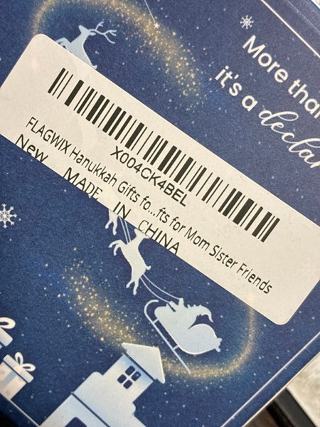 Condition photo showing New/Like New for FLAGWIX Christmas Hanukkah Gifts for Men Women - Ceramic Christmas Ornaments 2025 for Tree - Hanukkah Decorations for Home, Spiritual Birthday Gifts for Mom Sister Friends, Jewish Gift Ideas Hanukkah Star