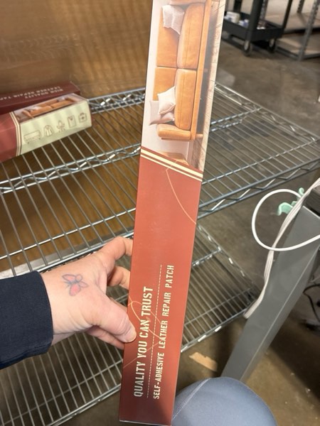 Condition photo showing New/Like New for Self Adhesive Leather Repair Patch Kit, 31.4 in x 16 in Large Vinyl Leather Repair Tape for Furniture, Car Seat, Couch, Sofa, Chair Smooth Beige White 31.4x16 inch Smooth Beige White
