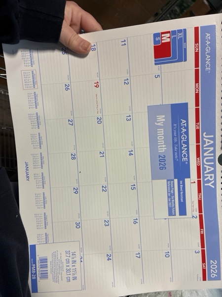 Condition photo showing New/Like New for AT-A-GLANCE 2026 Wall Calendar, 15" x 12", Medium, Wide (PM82826)
