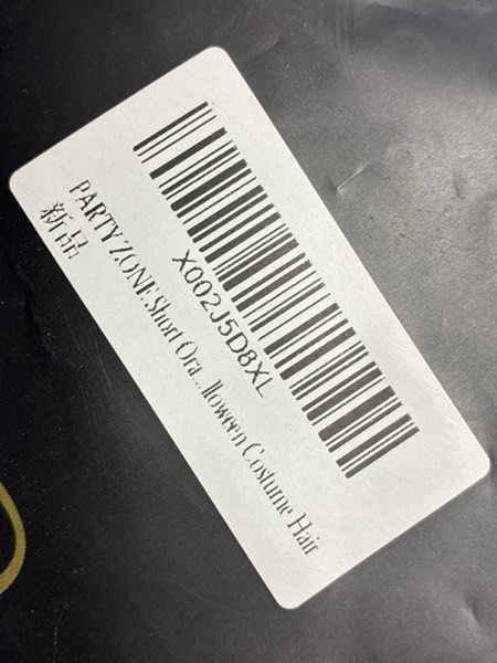 Condition photo showing New/Like New for PARTY ZONE Short Orange Cosplay Wig-Curly Synthetic Wavy Movie Anime Wigs for Party Halloween Costume Hair