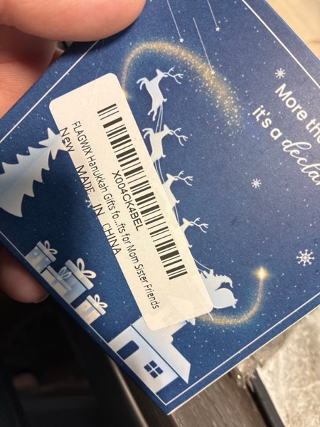 Condition photo showing New/Like New for FLAGWIX Christmas Hanukkah Gifts for Men Women - Ceramic Christmas Ornaments 2025 for Tree - Hanukkah Decorations for Home, Spiritual Birthday Gifts for Mom Sister Friends, Jewish Gift Ideas Hanukkah Star