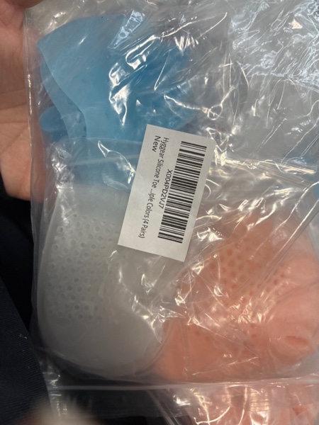 Condition photo showing New/Like New for Silicone Toe Separators for Women & Men, 4 Packs Toe Separators Bunion Corrector Cushion, Breathable Soft and Comfortable Gel Foot Cushions, Multiple Colors (4 Pairs)