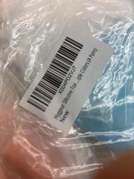 Condition photo showing New/Like New for Silicone Toe Separators for Women & Men, 4 Packs Toe Separators Bunion Corrector Cushion, Breathable Soft and Comfortable Gel Foot Cushions, Multiple Colors (4 Pairs)