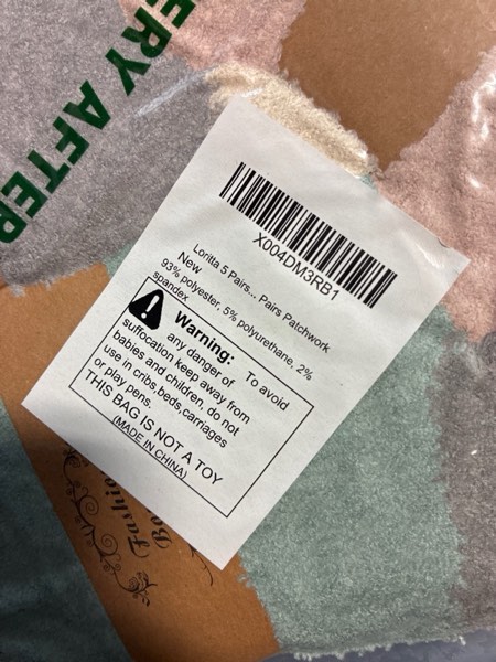 Condition photo showing New/Like New for Loritta 5 Pairs Womens Fuzzy Socks Winter Warm Cozy Fluffy Super Soft Slipper Socks C2- 5 Pairs Patchwork