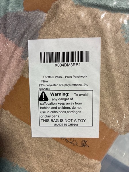 Condition photo showing New/Like New for Loritta 5 Pairs Womens Fuzzy Socks Winter Warm Cozy Fluffy Super Soft Slipper Socks C2- 5 Pairs Patchwork