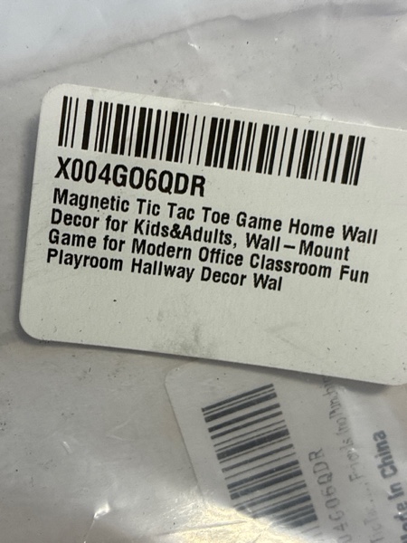 Condition photo showing New/Like New for Magnetic Tic Tac Toe Game Home Wall Decor for Kids&Adults, Wall-Mount Game for Modern Office Classroom Fun Playroom Hallway Decor Wall Stickers Toys,Best Gift for Family, Friends (no Punching)