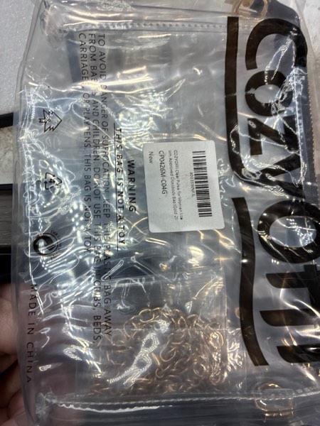 Condition photo showing New/Like New for Clear Bag Stadium Approved: Suit for Quick Security Check - Small Transparent Purse for Women C04-gold 2