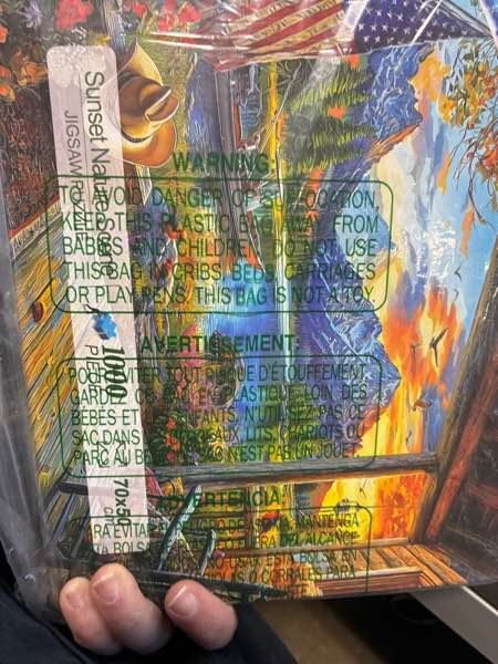 Condition photo showing New/Like New for Lake Village 1000 Piece Jigsaw Puzzle for Adults Sunset Nature Scene Colorful Landscape Puzzle Challenging Family Puzzle Perfect for Game Nights (27.5"X19.6") Lake Village-colorful