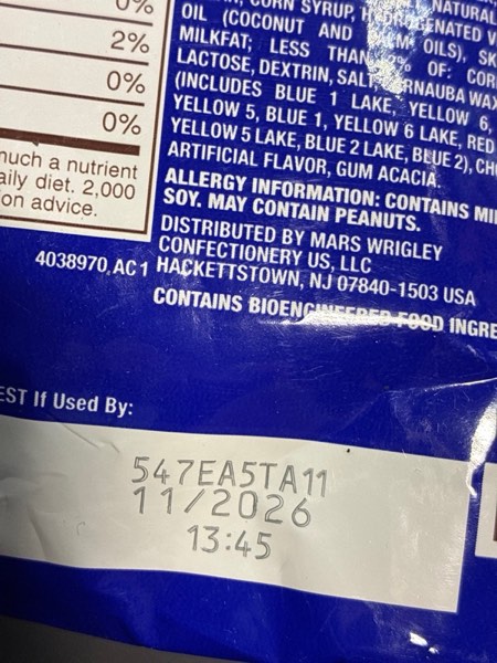 Condition photo showing New/Like New for M&M'S Pop'd Caramel Chocolate Crunchy Freeze-Dried Candy 5.5 Oz Resealable Bag