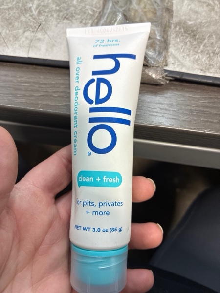 Condition photo showing New/Like New for hello Clean & Fresh All Over Whole Body Deodorant Cream for Women and Men, Aluminum Free, Safe for Sensitive Skin, Pits, Privates, 3 ounces Clean & Fresh 3 Ounce (Pack of 1)