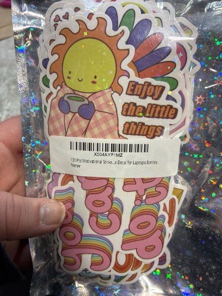 Condition photo showing New/Like New for 130 Pcs Motivational Holographic Stickers for Teens Adults - Inspirational Scrapbook Decals for Journaling, Waterproof Vinyl Mental Health Quotes for Laptops Bottles