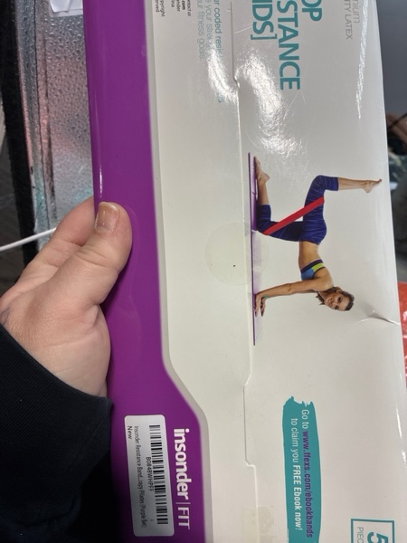 Condition photo showing New/Like New for Insonder Resistance Band Set - 5 Exercise Bands for Workout & Fitness Gray Set