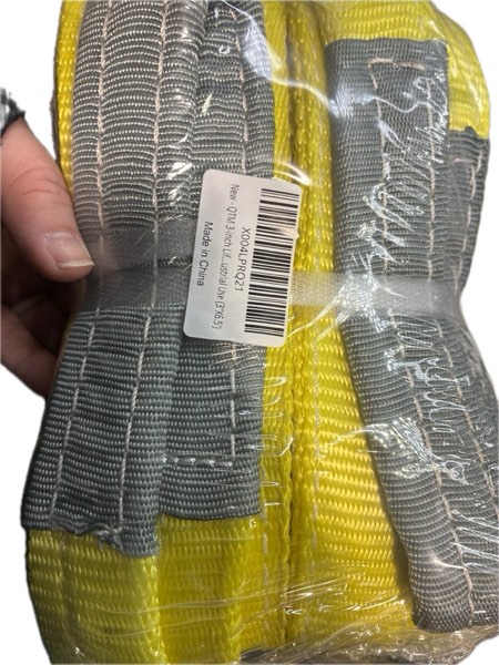Condition photo showing New/Like New for QTM 2-Pack 3-inch X6.5' Lifting Sling — Vertical10,000 LBS, Choker 8,000 LBS, Basket 20,000 LBS, 100% Polyester High-Strength 2-Ply. Durable Lifting Slings, Towing Strap (3" X6.5')