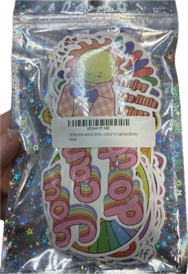 Condition photo showing New/Like New for 130 Pieces Motivational Holographic Stickers for Teens/Adults — Inspirational Scrapbook Decals for Journaling, Waterproof Vinyl Mental Health Quotes for Laptops Bottles