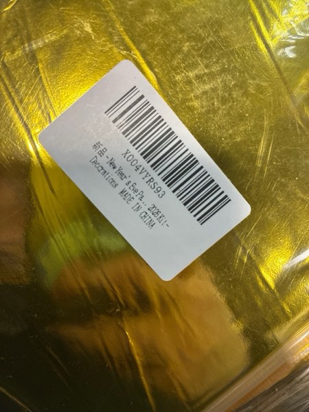 Condition photo showing New/Like New for New Years Decorations 2026 — New Year’s Eve Party Supplies: Black and Gold Happy NYE Party Decorations with Banner, Balloons, Fringe Curtains Backdrop, Swirls Honeycomb (Black Gold)