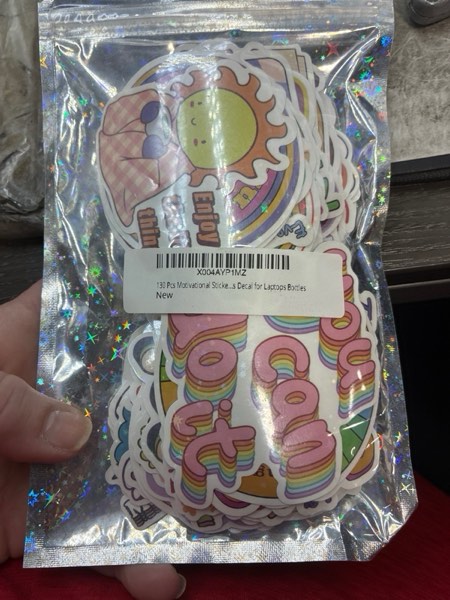 Condition photo showing New/Like New for 130 Pcs Motivational Holographic Stickers for Teens Adults - Inspirational Scrapbook Decals for Journaling, Waterproof Vinyl Mental Health Quotes for Laptops Bottles