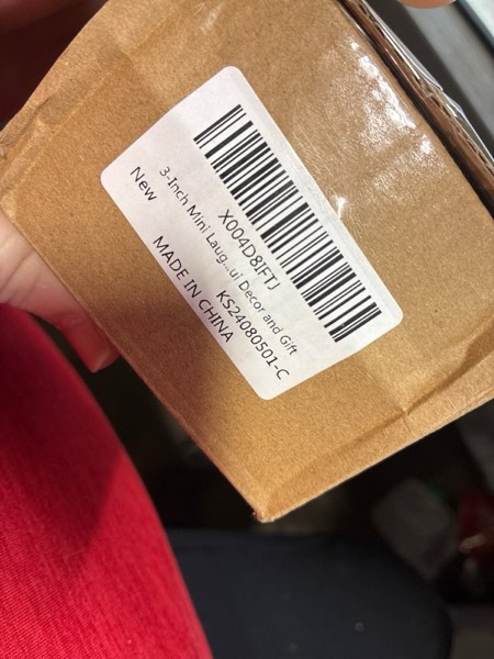 Condition photo showing New/Like New for 3-Inch Mini Laughing Buddha Statue, Sandstone Resin Buddha Statue for Table Decor, Small Laughing Buddha Figurine for Home or Office, Zen, Living Room, Shelf Decor, Zen Feng Shui Decor and Gift