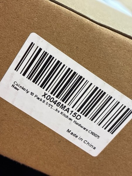 Condition photo showing New/Like New for 10 Pack 8.8''(224mm) Brushed Brass Cabinet Pulls Kitchen Gold Cabinet Handles Stainless Steel Drawer Pulls Square Cabinet Hardware for Cupboard 8.8"/224MM Hole Center 10 Pack Brushed Brass